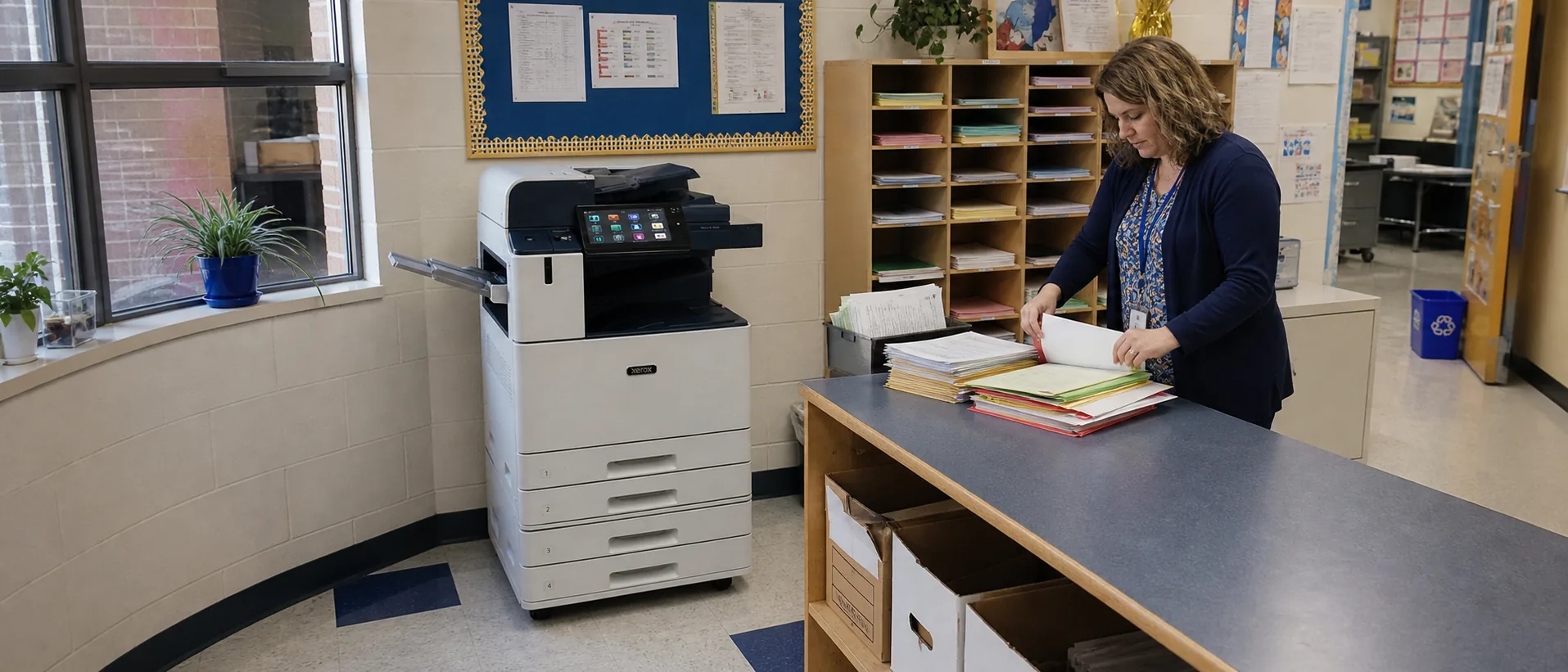 Xerox commercial office copier in a working business